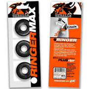 Oxballs - Ringer MAX - Anneau pénien - Lot de 3 - Transparent/Métallisé/Orange -Laced-up.nl