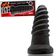 Oxballs - Screwdhole - Manchon pénien insérable - Édition Night - Silicone/TPR - Noir - Laced-up.nl