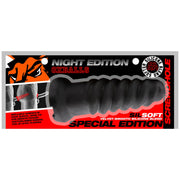 Oxballs - Screwdhole - Manchon pénien insérable - Édition Night - Silicone/TPR - Noir - Laced-up.nl