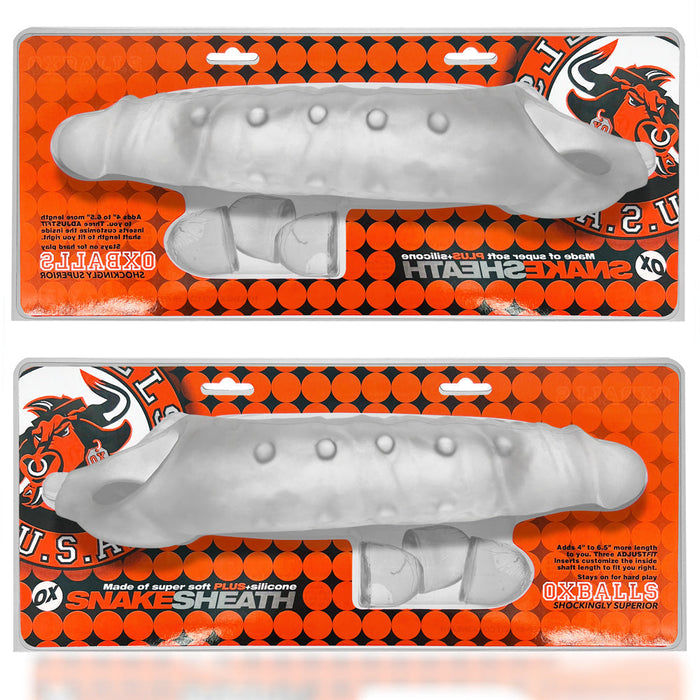 Oxballs - Snake Deep-Reacher - Penis Sleeve - Transparant Ice-Laced-up.nl