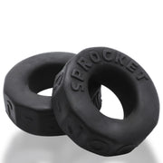 Oxballs - Sprocket Cockring - Night Edition - Siliconen/TPR - Zwart-Erotiekvoordeel.nl