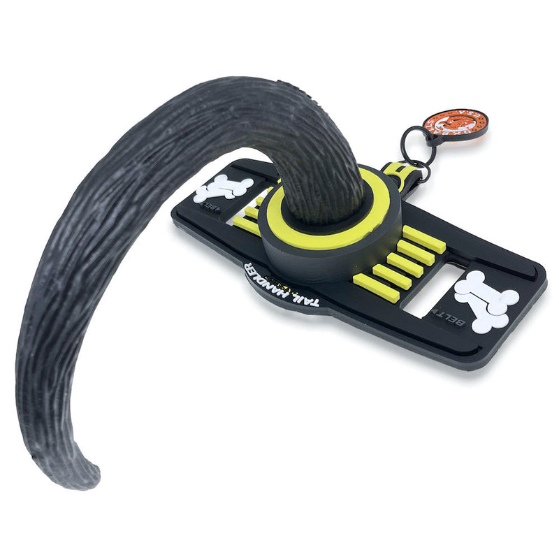 Oxballs - Tail Handler Show Tail - Buttplug met Hondenstaart - Zwart/Geel-Laced-up.nl