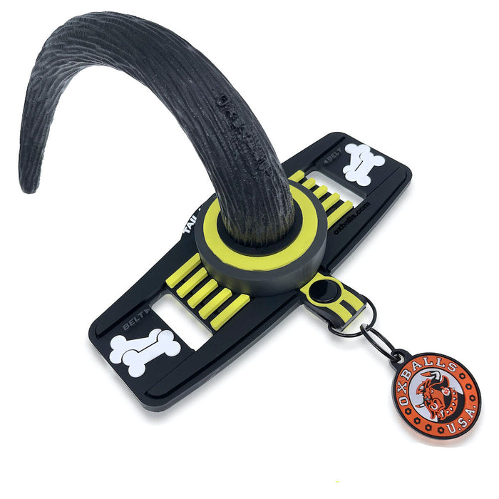 Oxballs - Tail Handler Show Tail - Buttplug met Hondenstaart - Zwart/Geel-Laced-up.nl