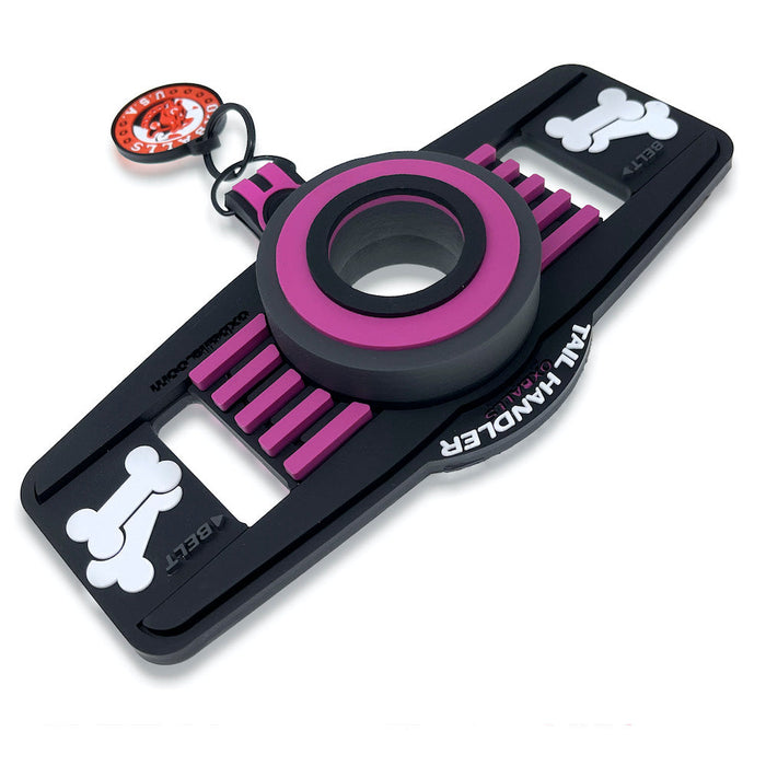 Oxballs - Tail Handler Show Tail - Buttplug met Hondenstaart - Zwart/Roze-Laced-up.nl