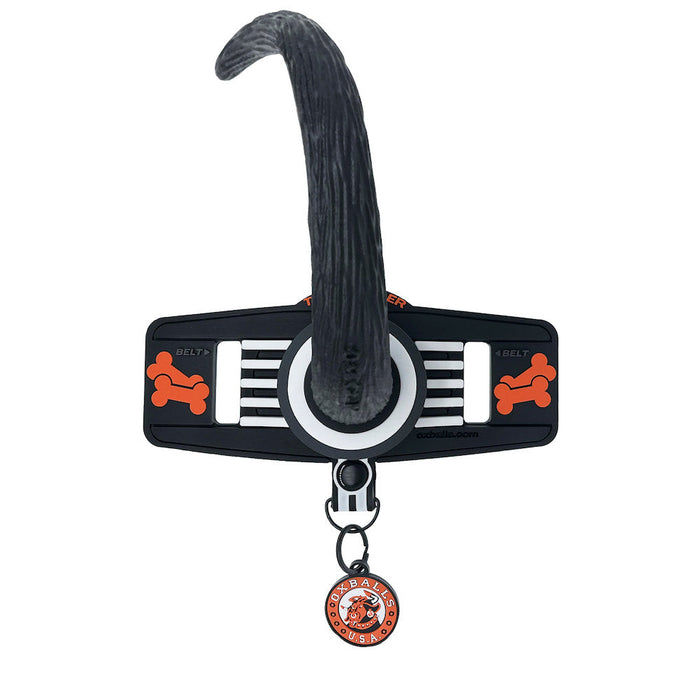 Oxballs - Tail Handler Show Tail - Buttplug met Hondenstaart - Zwart/Wit-Laced-up.nl
