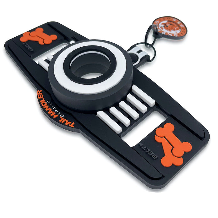 Oxballs - Tail Handler Show Tail - Buttplug met Hondenstaart - Zwart/Wit-Laced-up.nl