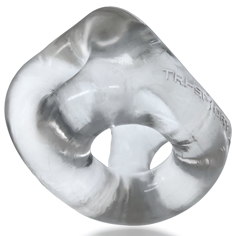 Oxballs - Tri-Sport XL - Cocksling met 3 Ringen - Transparant-Laced-up.nl