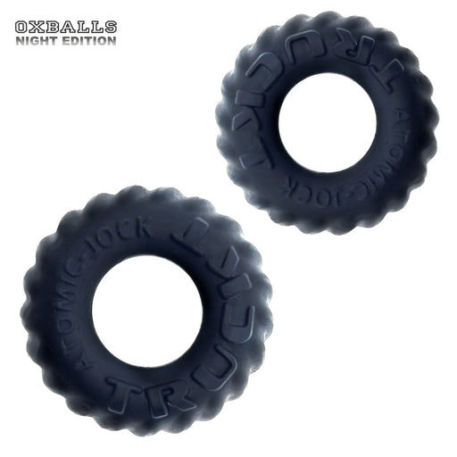Oxballs - Truckt - Cockring - 2 stuks - Night Edition - Mat Zwart-Laced-up.nl