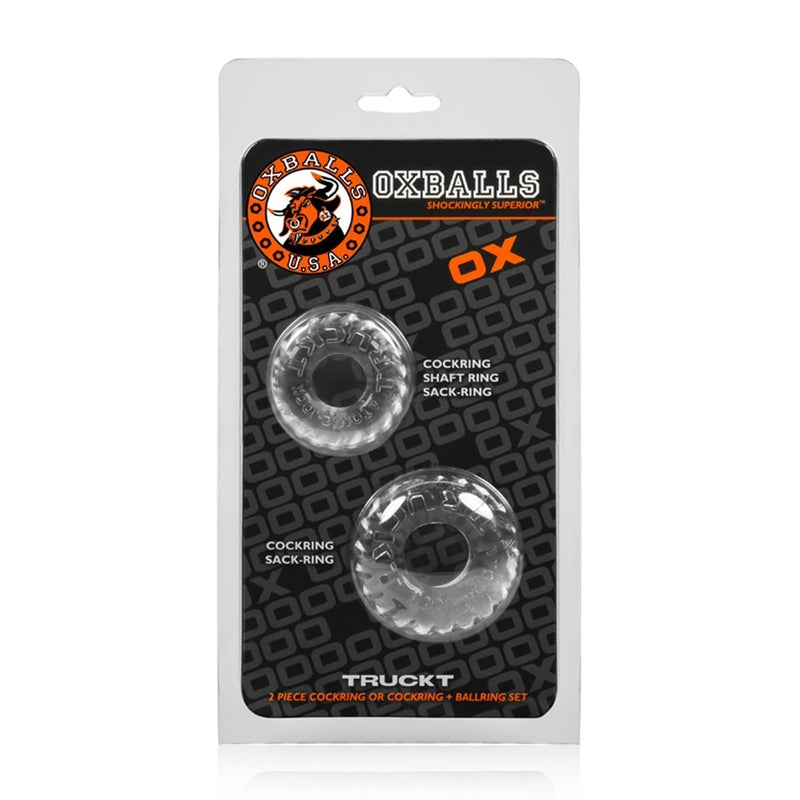 Oxballs - Truckt - Cockring - 2 stuks - Transparant-Laced-up.nl
