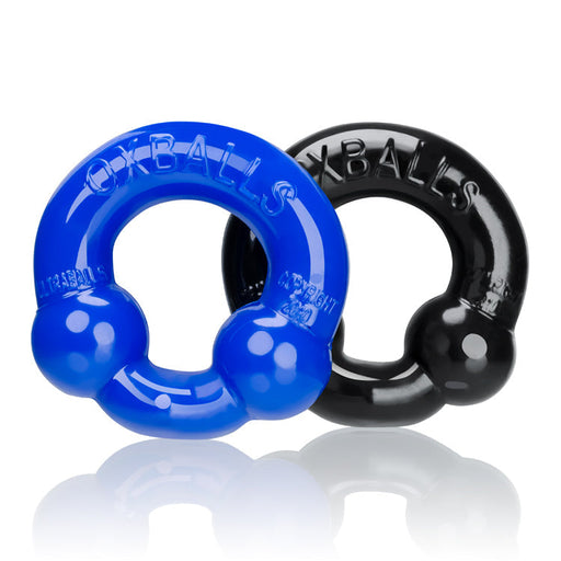 Oxballs - Ultraballs Cockring - 2 stuks - Cockring - Zwart & Blauw-Laced-up.nl