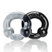 Oxballs - Ultraballs Cockring - 2 stuks - Cockring - Zwart & Transparant-Laced-up.nl