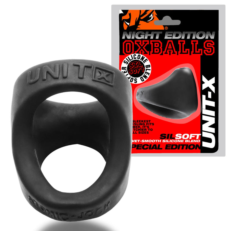 Oxballs - Unit-X Cocksling - Night Edition - Siliconen/TPR - Zwart-Erotiekvoordeel.nl