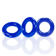Oxballs - Willy - Cockring - 3 stuks - Blauw-Laced-up.nl