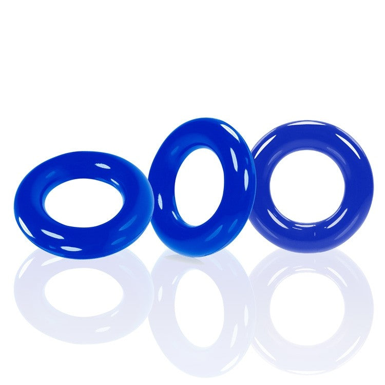 Oxballs - Willy - Cockring - 3 stuks - Blauw-Laced-up.nl