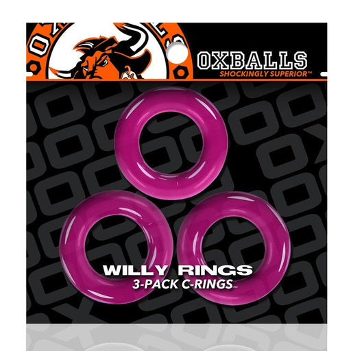 Oxballs - Willy - Cockring - 3 stuks - Hot Pink-Laced-up.nl