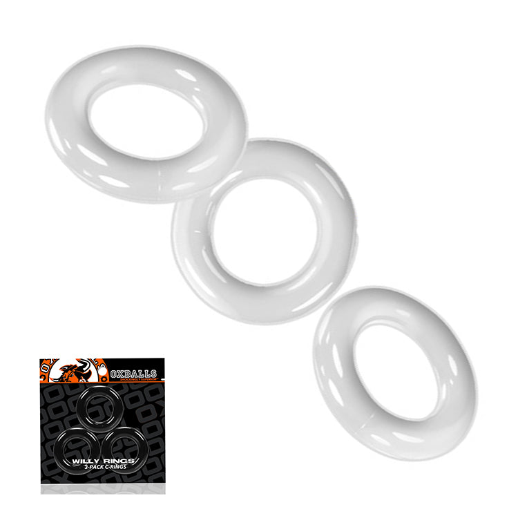 Oxballs - Willy - Cockring - 3 stuks - Transparant-Laced-up.nl