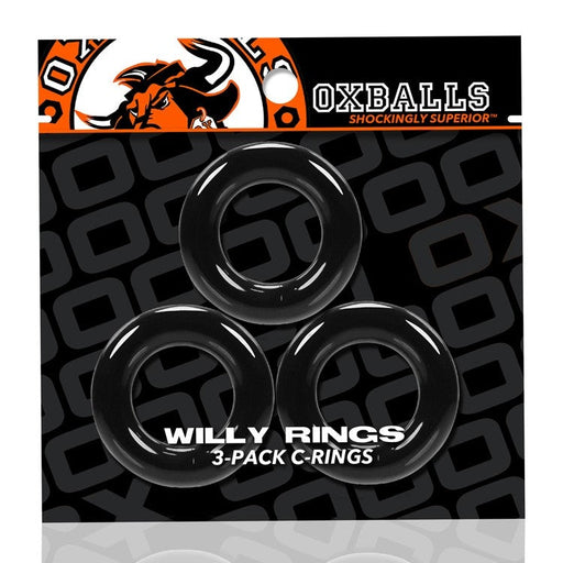 Oxballs - Willy - Cockring - 3 stuks - Zwart-Laced-up.nl
