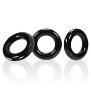 Oxballs - Willy - Cockring - 3 stuks - Zwart-Laced-up.nl