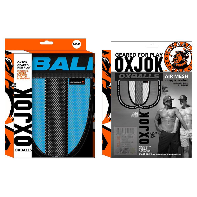 Oxjok Airmesh - Upthrust Slider Semi-Transparante Jockstrap - Sky Blue-laced-up.nl