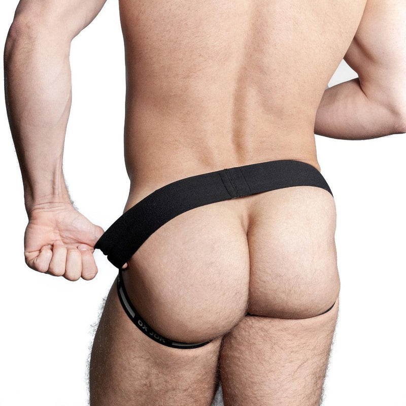 Oxjok Airmesh - Upthrust Slider Semi-Transparante Jockstrap - Tar Black-laced-up.nl