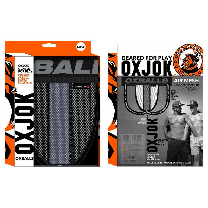 Oxjok Airmesh - Upthrust Slider Semi-Transparante Jockstrap - Tar Black-laced-up.nl