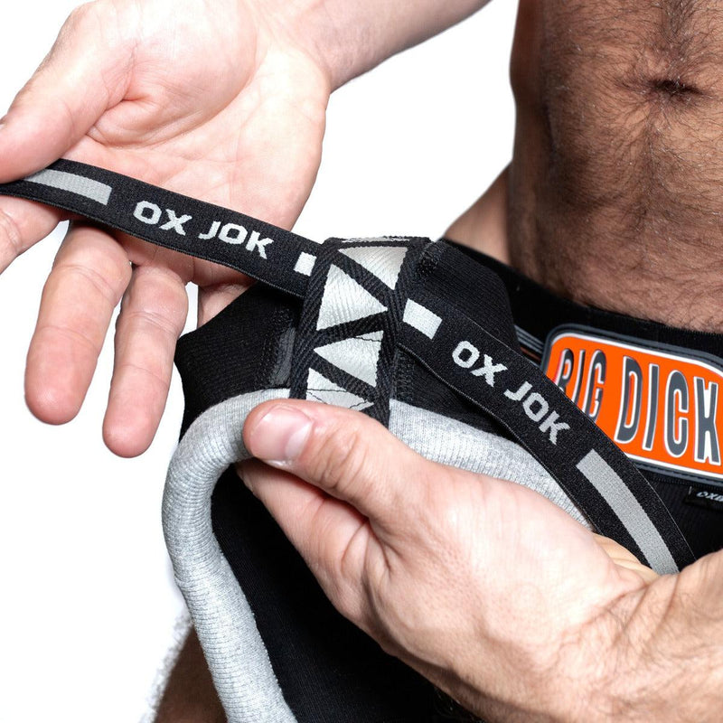 Oxjok Bulger - Pumper Slider Jockstrap - Voor Groter Geschapen Mannen - Black Iron-laced-up.nl
