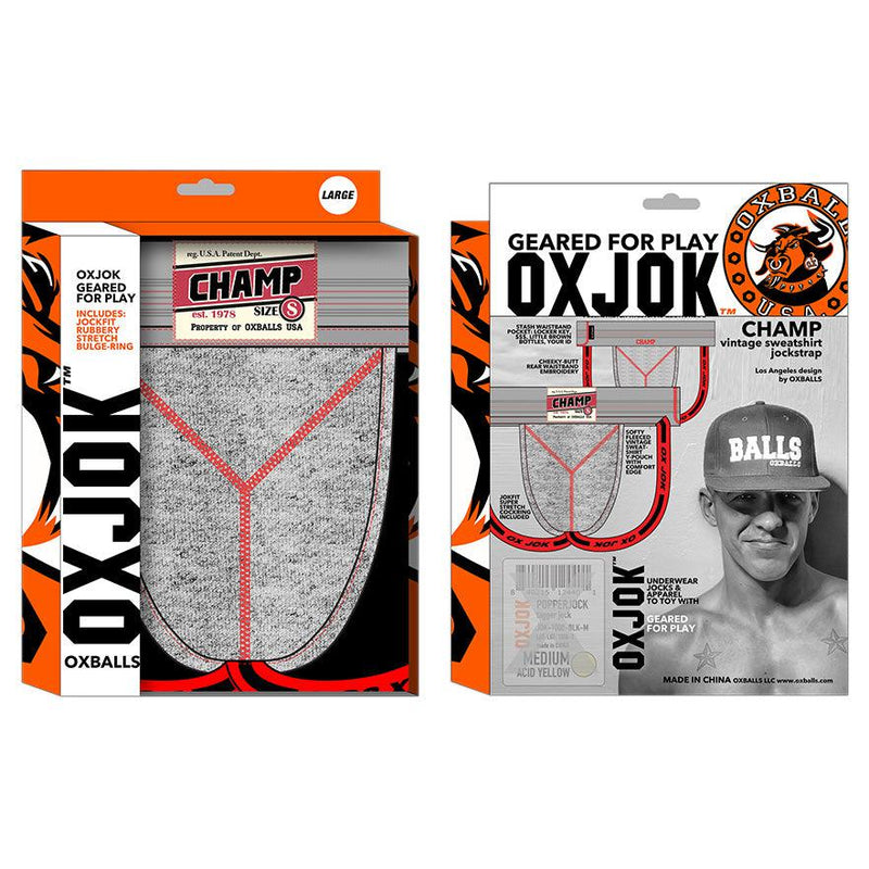 Oxjok Champ - Sweatshirt Jockstrap - Heather Grey-laced-up.nl