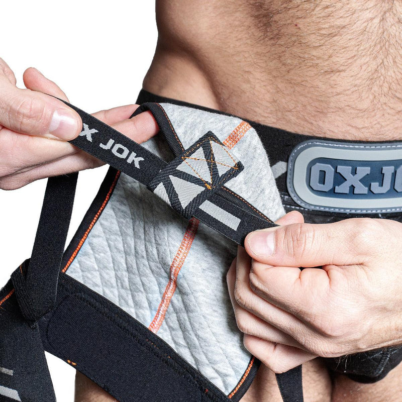 Oxjok Packer - Cargo Quilt Slider Jock - Quilted Jockstrap - Mist Heather-laced-up.nl