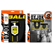 Oxjok Pisspig - 3D Rubber Urinal Jockstrap - Zwart/Geel-laced-up.nl