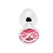 PLGZ - Rosebud Metalen Buttplug - Zilver - Roze Siersteen - Verkrijgbaar in 3 maten-Laced-up.nl