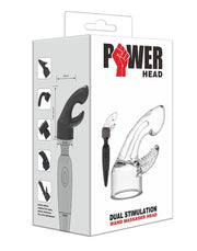 POWER Opzetstuk Wand Vibrator Dual Stimulation - Transparant-Laced-up.nl
