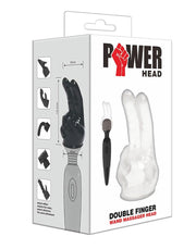 POWER Wand Vibrator Opzetstuk Double finger - Transparant-Laced-up.nl