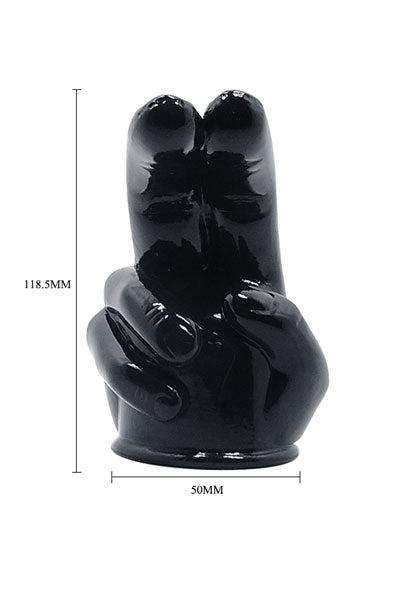 POWER Wand Vibrator Opzetstuk Double finger - Zwart-Laced-up.nl