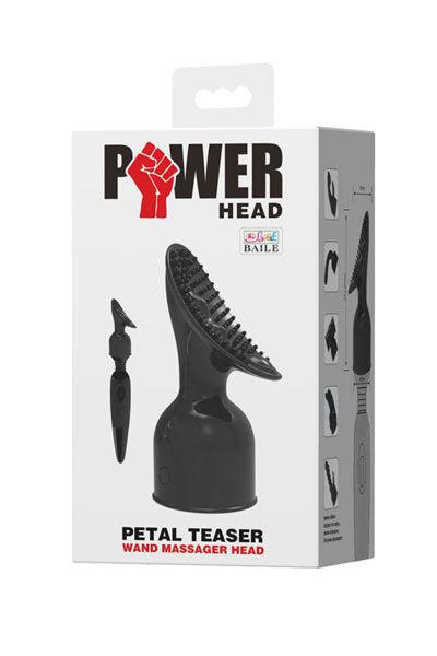 POWER Wand Vibrator Opzetstuk Petal Pleaser - Zwart-Laced-up.nl