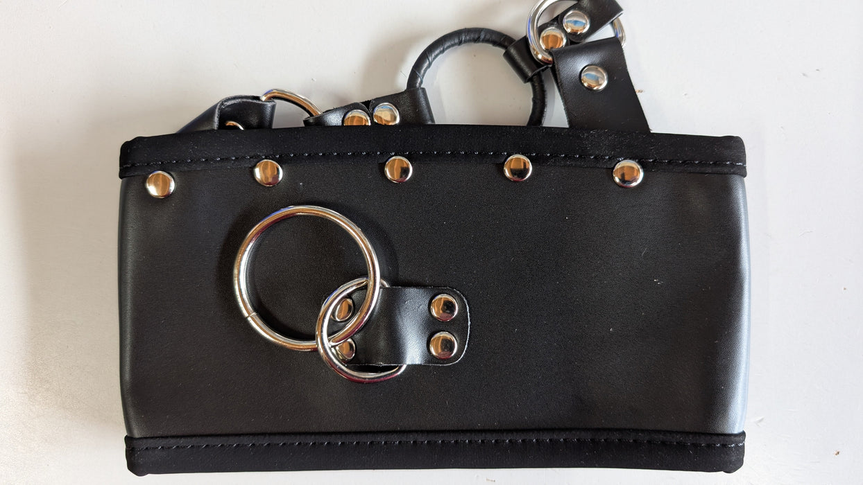 Laced Up Boutique - Hoge Bondage Collar met Ring Gag-Erotiekvoordeel.nl