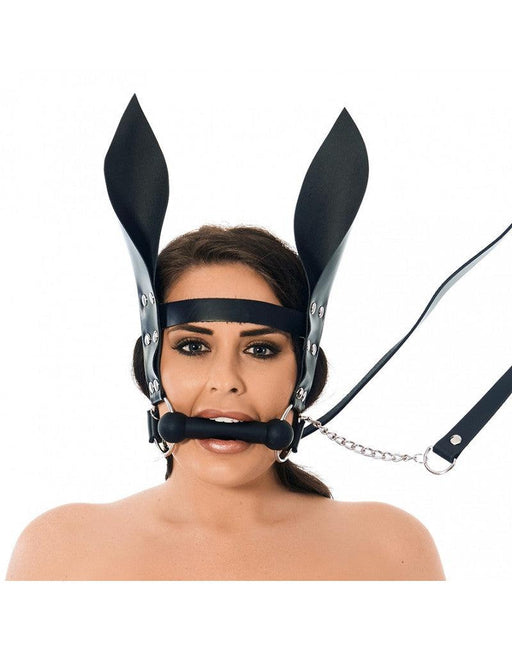 Rimba - Paardenbit gag Met teugels En oren Voor pony play-Laced-up.nl