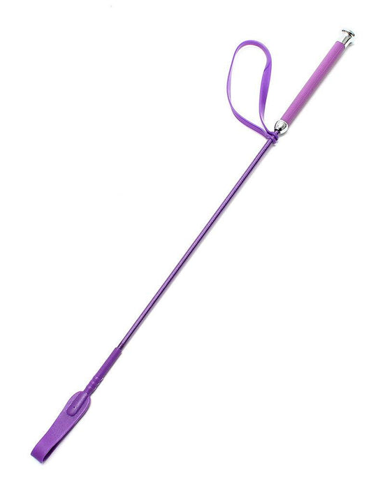 Paardrijzweep Met Flapje 65 cm - Paars-Laced-up.nl
