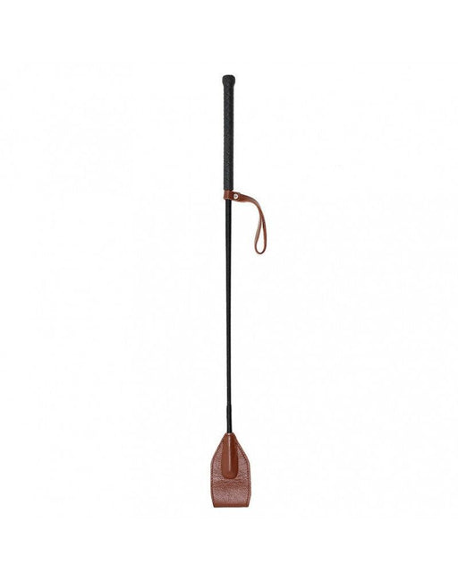 Paardrijzweepje Met Bruin Flapje leer-Laced-up.nl