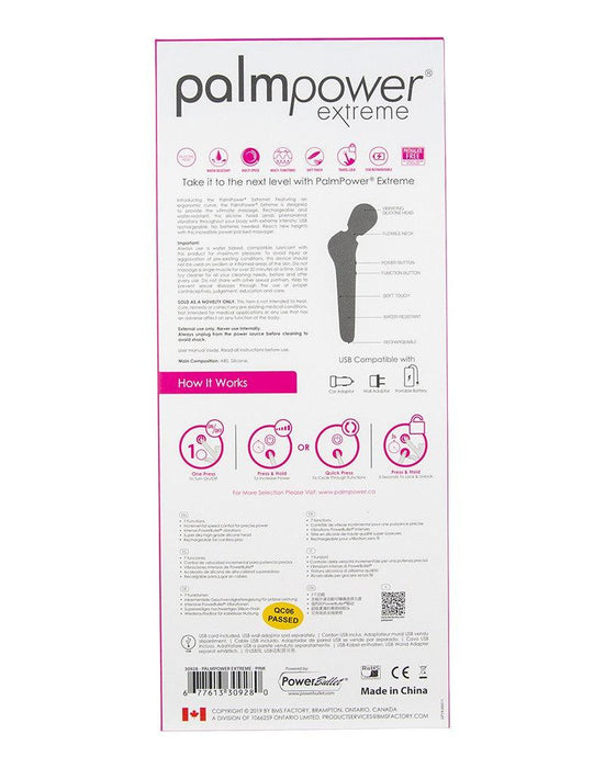 PalmPower - Extreme Wand Vibrator - ergonomisch gevormd En extreem krachtig - Roze-Laced-up.nl