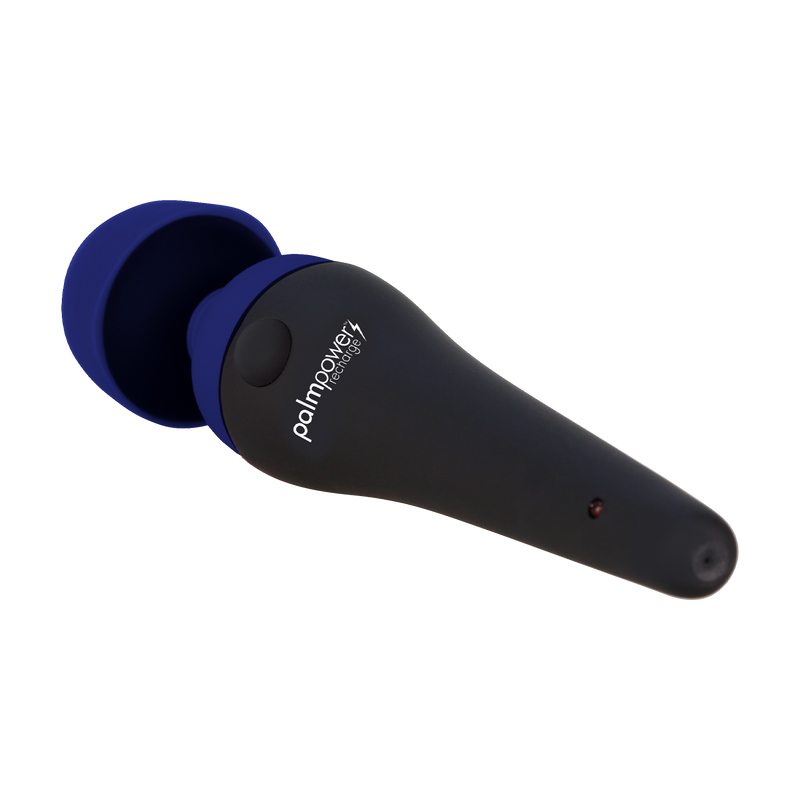PalmPower - Recharge Wand Massager - Flexibele Kop - Blauw/Zwart-Erotiekvoordeel.nl