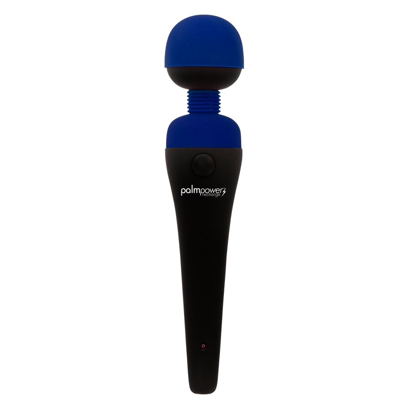 PalmPower - Recharge Wand Massager - Flexibele Kop - Blauw/Zwart-Erotiekvoordeel.nl