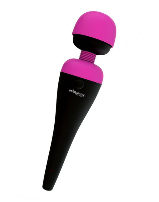 PalmPower - Recharge Wand Vibrator - Waterproof - Roze/Zwart-Erotiekvoordeel.nl