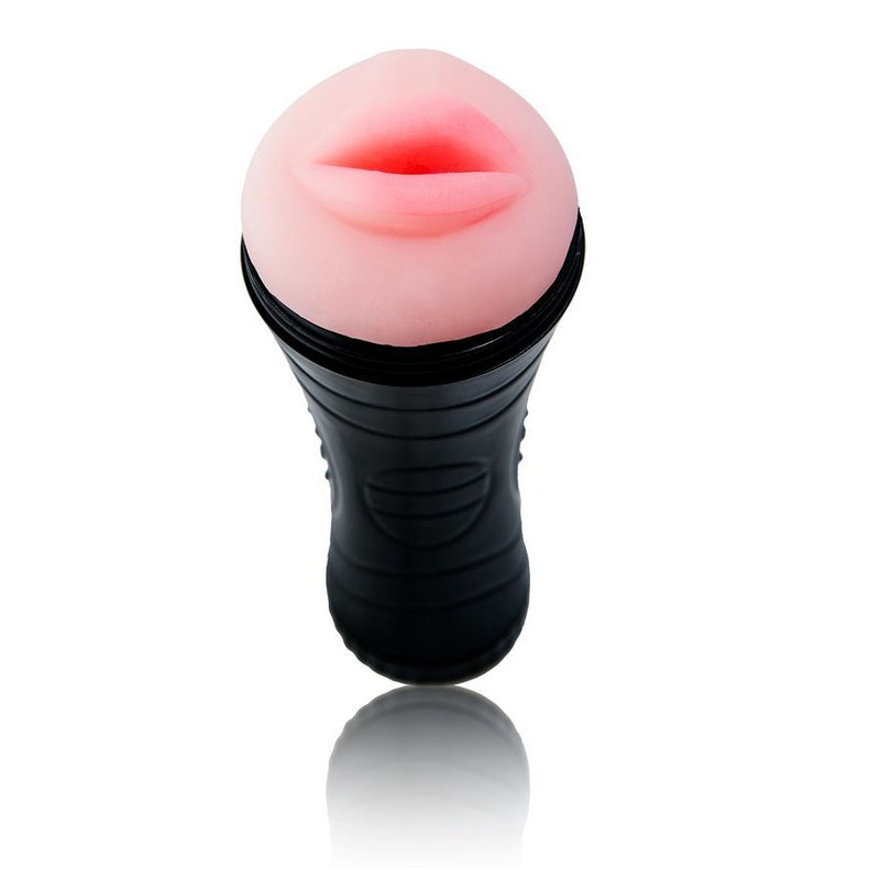 Passion Cup Masturbator Mond - Vibrerend - Zwart-laced-up.nl