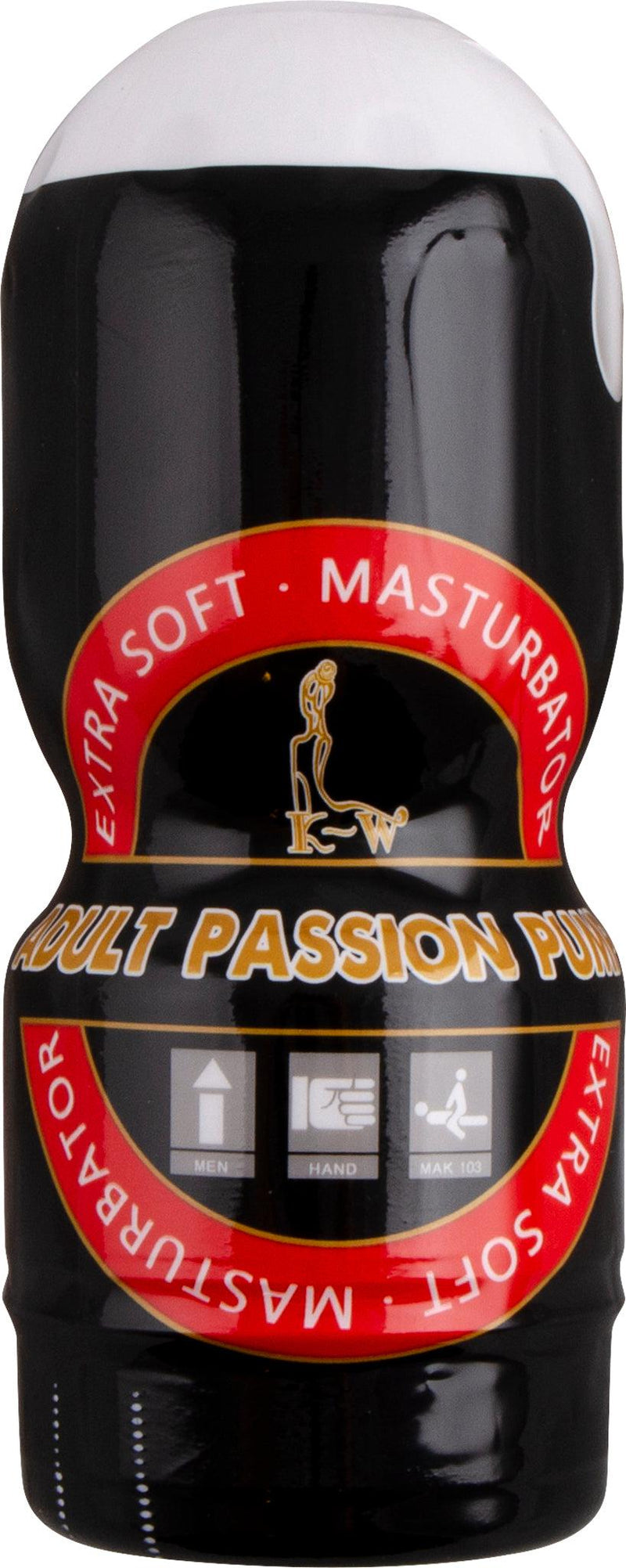 Passion Cup Masturbator Vagina - Zwart/Rood-laced-up.nl