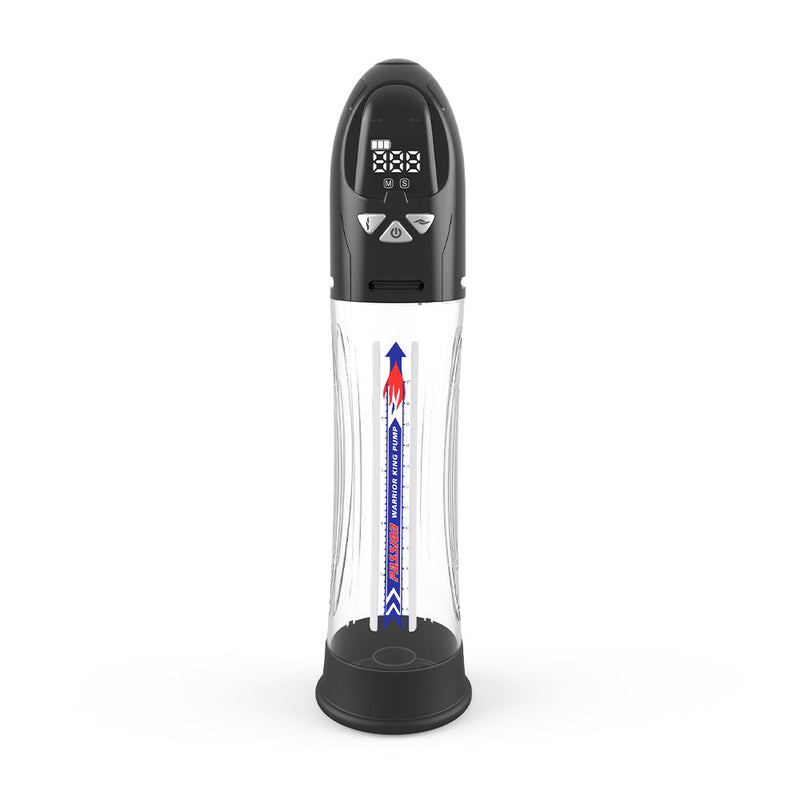 Passion Pump - Elektrische Penispomp - Waterproof - 31 cm - Zwart/Transparant-Erotiekvoordeel.nl