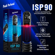 Peak Performa - ISP 90 - Penispumpe mit Infrarotlicht - Fördert das Wachstum - Schwarz/Blau - Laced-up.nl
