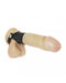 Rimba - Penis Strap Met Ball Stretcher - Leder - Verstelbaar met Drukknopen - Zwart-Erotiekvoordeel.nl