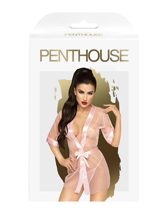 Penthouse - Kimono Met String - MIDNIGHT MIRAGE - Roze-Laced-up.nl