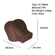 Perfect Toys - Mega Masturbator - Large Met Twee Gaten - Bruin-Laced-up.nl