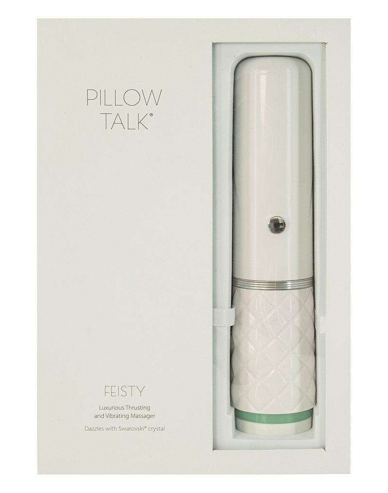 Pillow Talk - Feisty Stotende Vibrator Met handsfree houder - Lichtblauw-Laced-up.nl